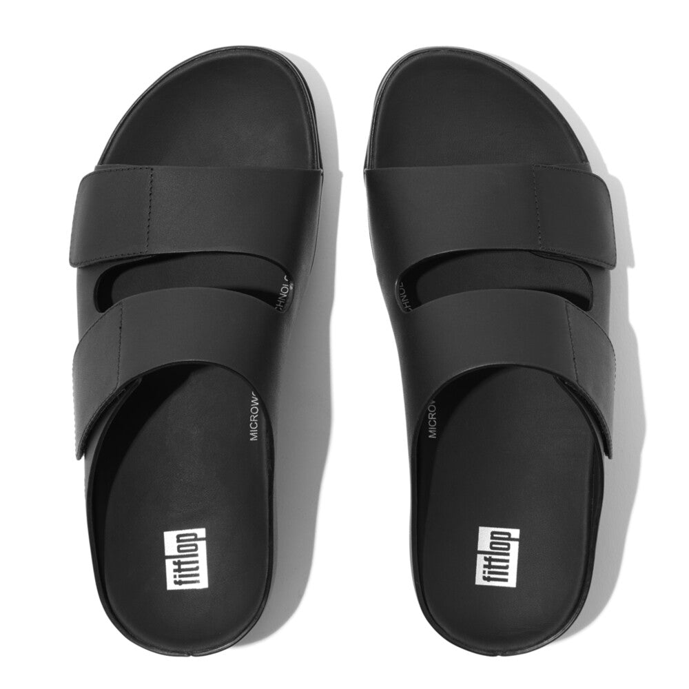 FitFlop FitFlop SHUV Adjustable Two-Bar Leather Slides Sandal   