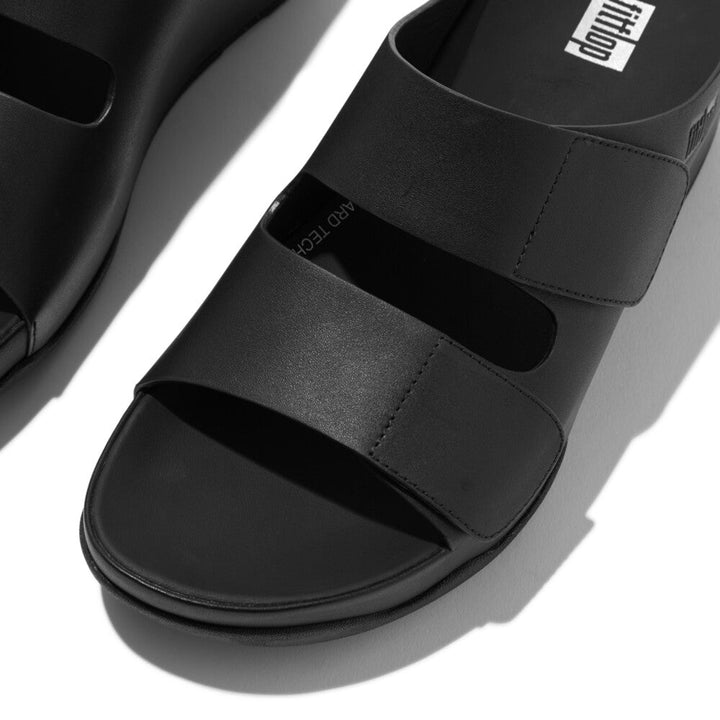 FitFlop FitFlop SHUV Adjustable Two-Bar Leather Slides Sandal   